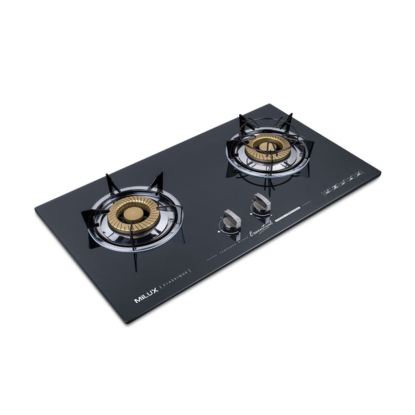 Milux 2 Burner BuiltIn Glass Gas Cooker Hob MGH233 Seng Huat